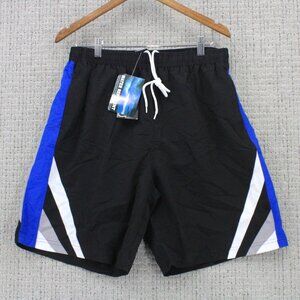 Vintage Ricks Cafe Mens Swim Shorts Large L Mesh Lined Black New Tags